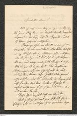 Nachlass Franz Steindachner, Brief von F. Gröger an Franz Steindachner, Inv.Nr. 178.02, Seite 1
